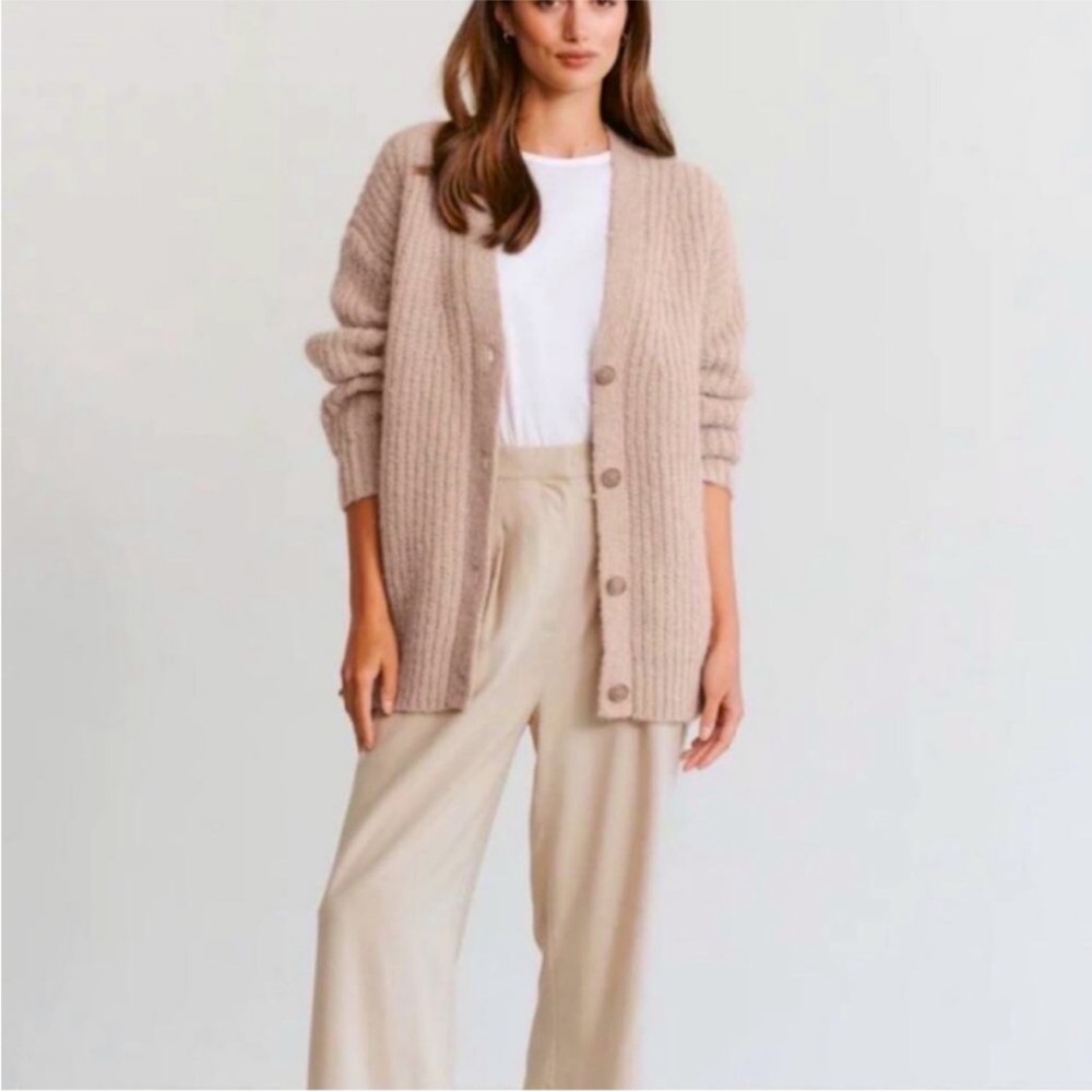 Jenni Kayne Taupe Cocoon Cardigan Sweater